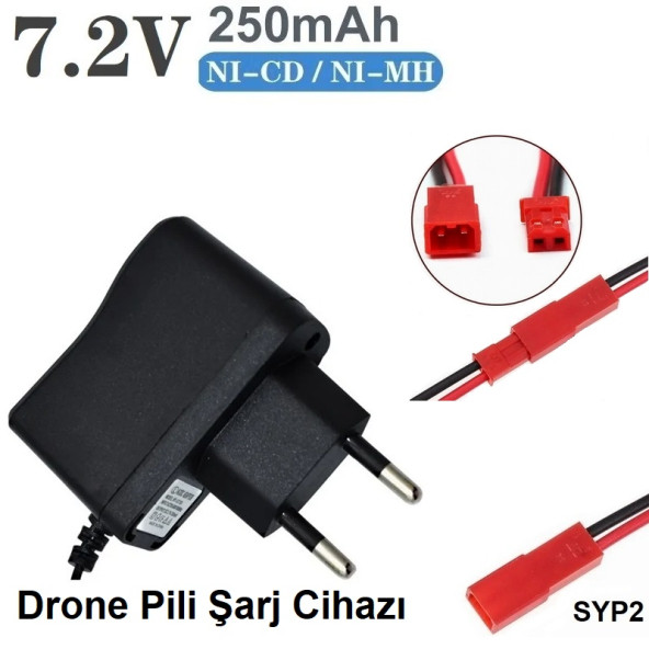 Drone Pili Şarj Cihazı Jst-2p Fiş Güç Adaptörü 7.2v 250mah Çıkış 2 YIL GARANTİ BBZ10LS004320 ürün görseli 1
