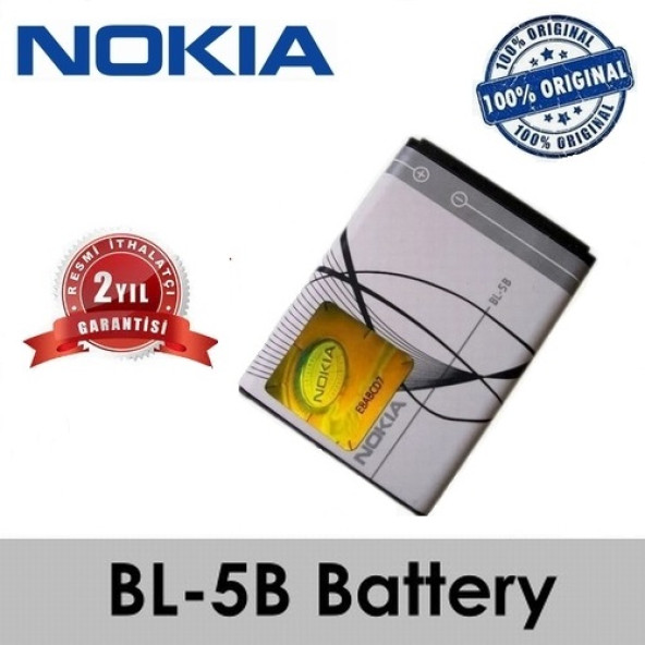 Nokıa Pil Bl 5b 2600 3220 3230 5140 5140i 5200 5300 5500 Sport 5070 5140 5150i Batarya (2 YIL GARANTİLİ) BBZ10LS004496 ürün görseli 1