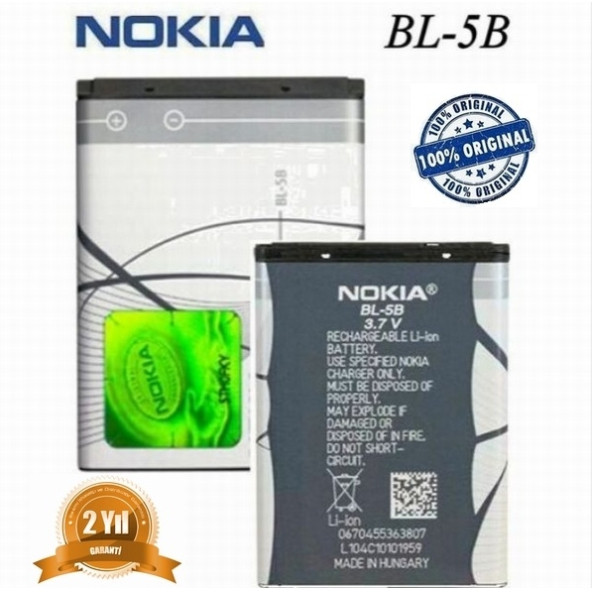 Nokıa Pil Bl 5b 2600 3220 3230 5140 5140i 5200 5300 5500 Sport 5070 5140 5150i Batarya (2 YIL GARANTİLİ) BBZ10LS004494 ürün görseli 1
