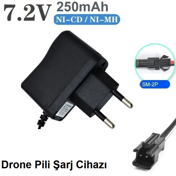 Drone Pili Şarj Cihazı Sm-2p Fiş Güç Adaptörü 2.4v 250mah Çıkış Oyuncak (2 YIL GARANTİLİ) BBZ10LS004474 ürün görseli 1