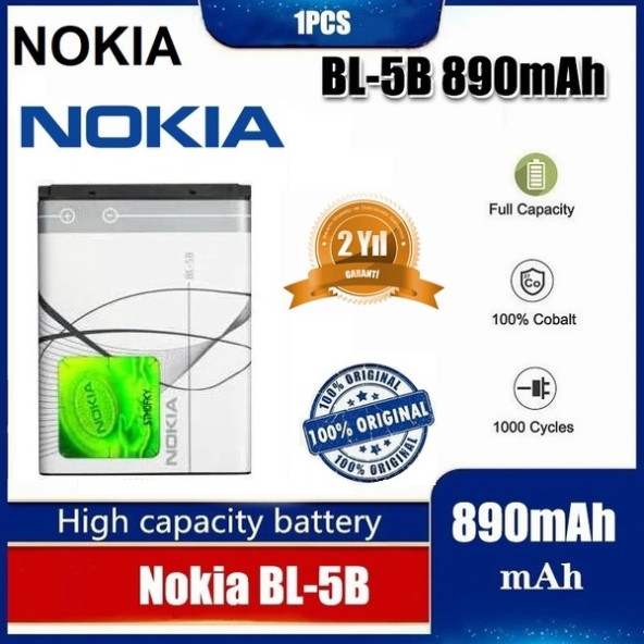 Nokıa Pil Bl 5b 2600 3220 3230 5140 5140i 5200 5300 5500 Sport 5070 5140 5150i Batarya BBZ10LS004558 ürün görseli 1
