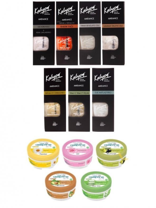 Kalyon 7 Li Set+Cire Aseptine Krem 30Ml 5 Adet Karma ürün görseli 1