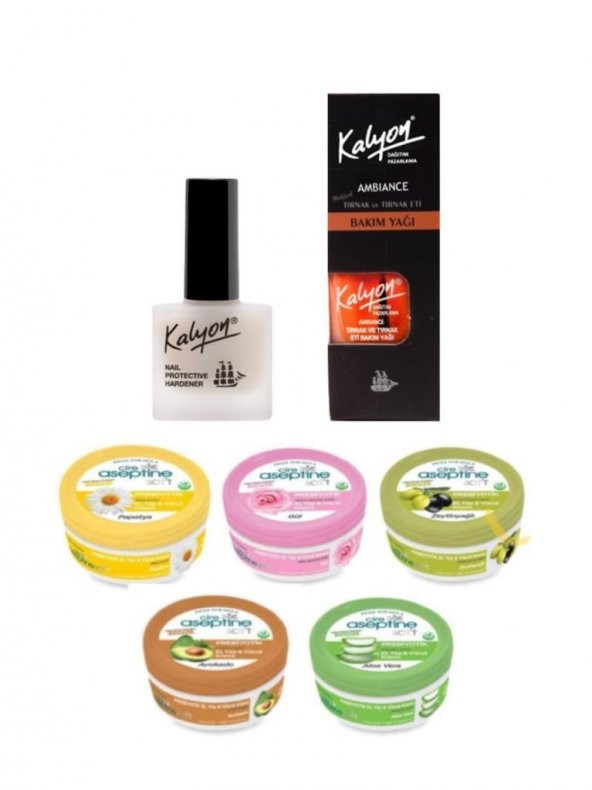 Kalyon Tırnak Sertleştirici+Tırnak Bakım Yağı+Cire Aseptine Krem 30Ml 5 adet Karma ürün görseli 1