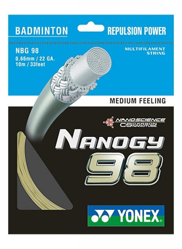 Yonex Nanogy 98 Tekli Badminton Kordajı Altın Rengi ürün görseli 1