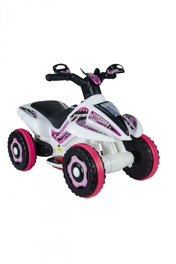 Uj Toys  6v Akülü Atv Pembe Beyaz ürün görseli 1