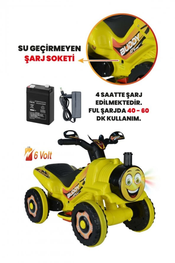 Uj Toys Buddy Akülü Atv 6v - Resim 3