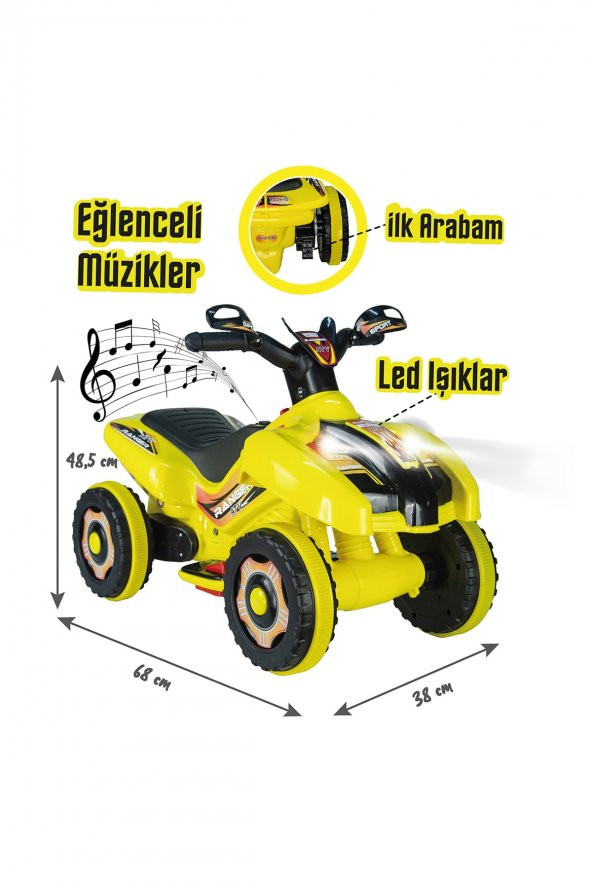 Uj Toys Led Işıklı Müzikli Akülü Atv ürün görseli 1