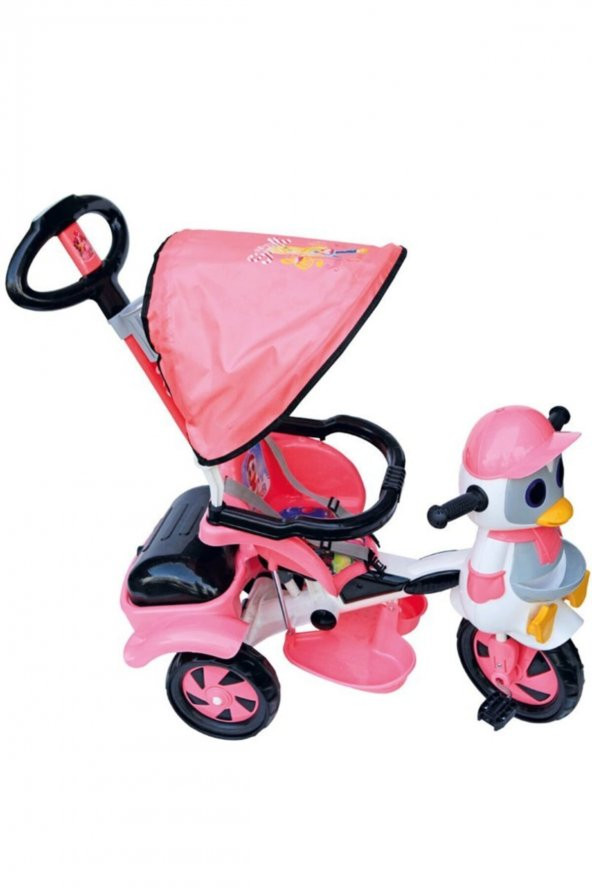 Çocuk Pembe Penguen Ebeveyn Kontrollü Itmeli Bisiklet ürün görseli 1