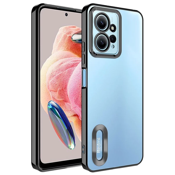 Gpack Xiaomi Redmi Note 12 4G Kılıf Logo Gösteren Kamera Korumalı Silikon ürün görseli 1