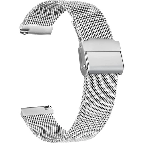 Gpack QCY Watch GTS Kordon Çıtçıtlı Hasır Metal Örgülü KRD 45 Gümüş ürün görseli 1