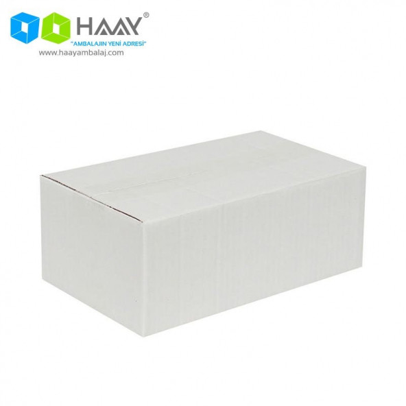 HAAY AMBALAJ 25x15x10cm Tek Oluklu Koli - Beyaz (5 ADET) ürün görseli 1