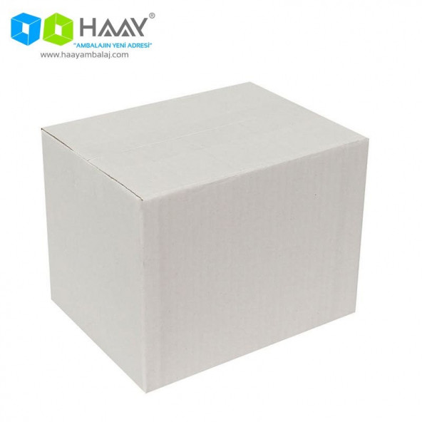 HAAY  AMBALAJ 20x15x15cm Tek Oluklu Koli - Beyaz (5 ADET) ürün görseli 1