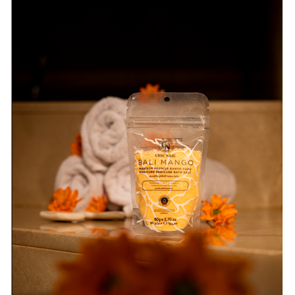Chic Nail Manikür & Pedikür ve Banyo Tuzu Bali Mango 80 gram / Epsom Tuzu / İngiliz Tuzu ürün görseli 1