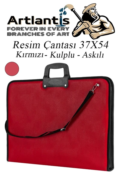 Resim Çantası Fermuarlı Kulplu 37x54 cm 1 Adet Teknik Resim Dosya Çantası 35x50 cm Askılı Proje Çantası Okul Sınıf ürün görseli 1