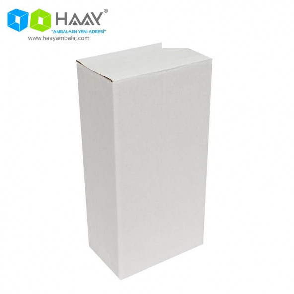 HAAY AMBALAJ 14x8x27cm Tek Oluklu Koli - Beyaz (5 ADET) ürün görseli 1