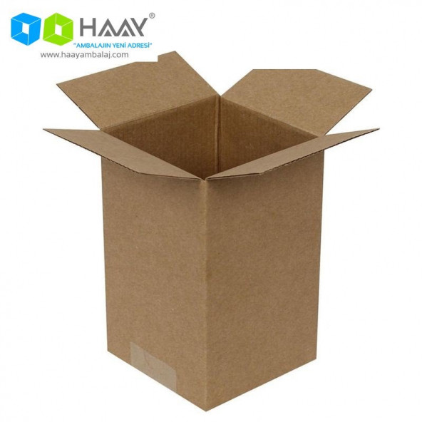 HAAY AMBALAJ 10x10x20cm Tek Oluklu Koli - Kraft (5 ADET) ürün görseli 1
