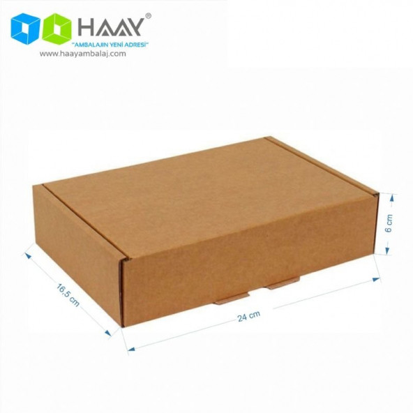 HAAY AMBALAJ 24x16,5x6cm Kraft E-ticaret Kargo Kutusu (20 Adet) ürün görseli 1