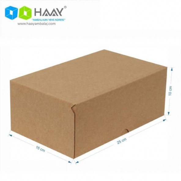 HAAY AMBALAJ 25x16x10 Kraft E-ticaret Kargo Kutusu (20 Adet) ürün görseli 1