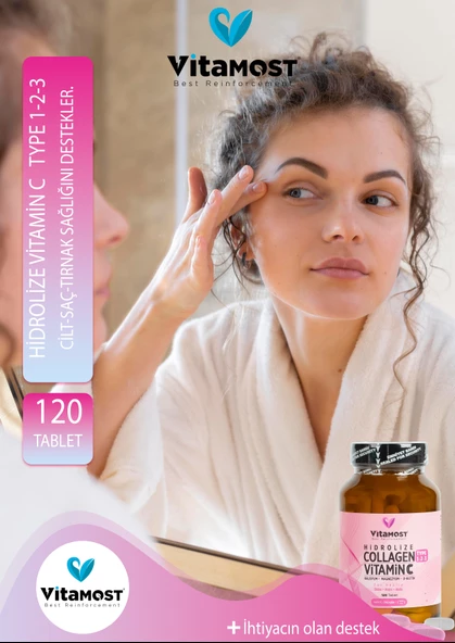 Vitamost Collagen Vitamin C Type 1-2-3 120 Tablet - Resim 2