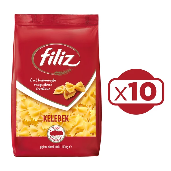 Filiz Makarna Kelebek 500gr X 10 Adet ürün görseli 1