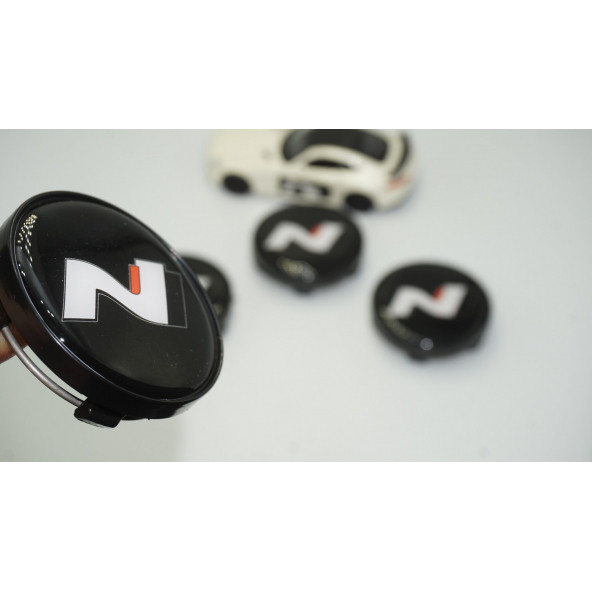 Hyundai N Line Logo Jant Göbeği Siyah Kapak Seti 60mm ürün görseli 1