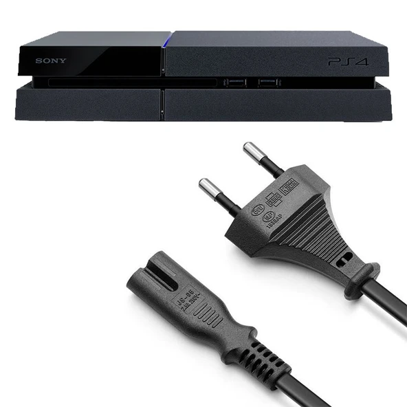 PS4 Güç Kablosu 1.5m Playstation 4 Fat Kasa Uyumlu PS4 Kablo Yedek Parça ürün görseli 1
