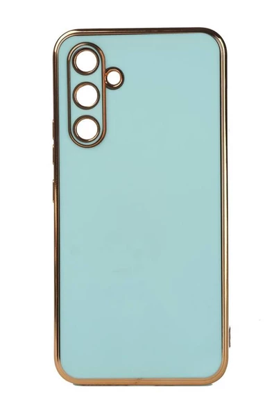 Galaxy M14 Kılıf Kamera Korumalı Altın Kenar Tasarım Silikon ürün görseli 1