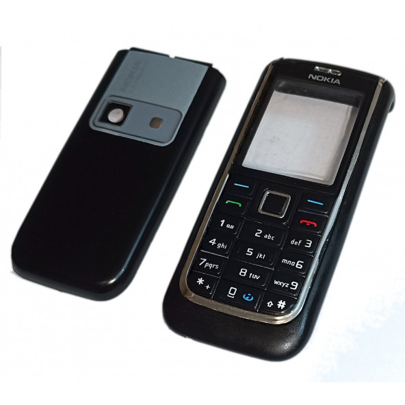 Nokia 6151 Kapak Nokia 6151 uyumlu Siyah ön Kapak Arka Kapak ve Tuş Takımı ürün görseli 1