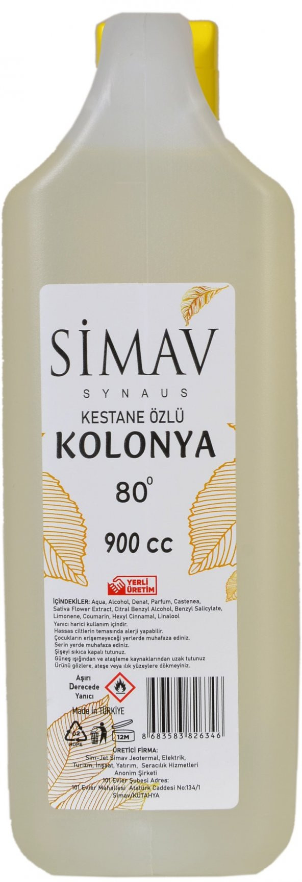 SİMAV Termal Sulu Kolonya Seti 3lü - 900 ml - Resim 2
