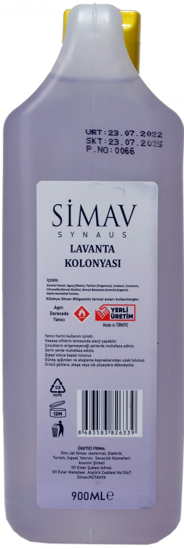 SİMAV Termal Sulu Kolonya Seti 3lü - 900 ml - Resim 3