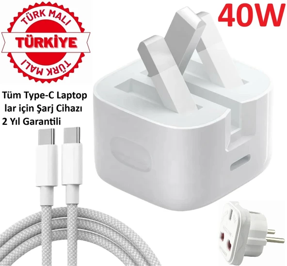 40W 20V 3.25A laptop şarj cihazı güç adaptörü USB tip C PD duvar hızlı şarj MacBook Air Pro Dell Lenovo Huawei Matebook ASUS DTSINE0007932 ürün görseli 1