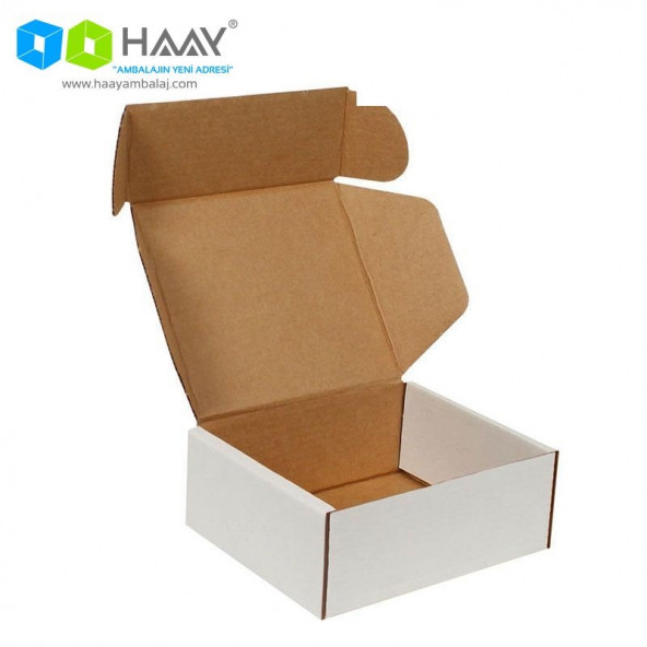 HAAY AMBALAJ 12x10x4,5 Cm Beyaz E-Ticaret Kutusu (50 ADET) ürün görseli 1