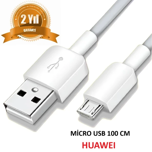 Huawei Veri kablosu Şarj kablosu Micro USB Beyaz Huawei cep telefonları ile uyumlu 100 cm DTSINE0004965 ürün görseli 1