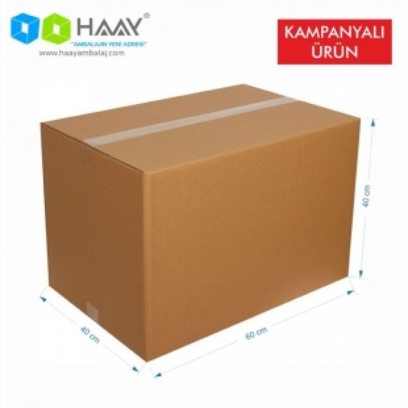HAAY AMBALAJ 60x40x40cm Tripleks Kraft Koli - Üç Oluklu ürün görseli 1