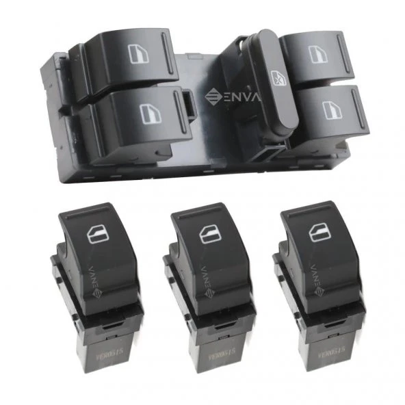 Enva Otomotiv VOLKSWAGEN CC CAM AÇMA DÜĞMESİ ANAHTARI TAKIMI 2009-2016 ürün görseli 1