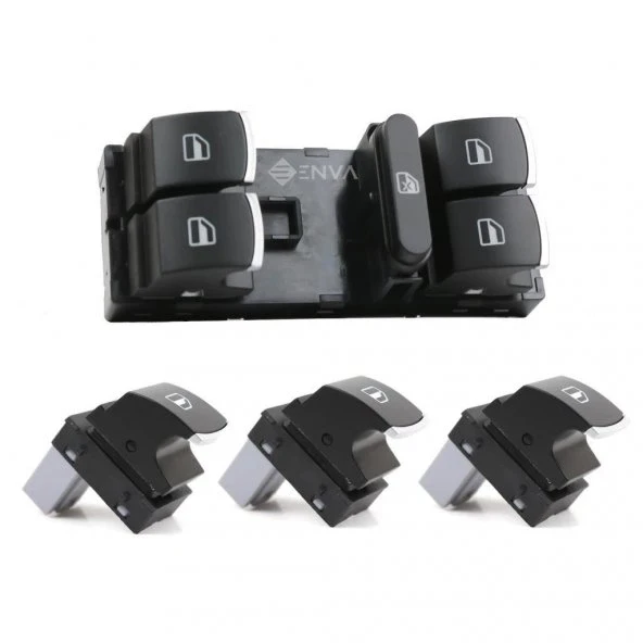 Enva Otomotiv VOLKSWAGEN TOURAN CAM AÇMA DÜĞMESİ ANAHTARI TAKIMI 2003-2010 (KRO ürün görseli 1