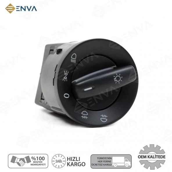 Enva VOLSKWAGE NEW BEETLE FAR AÇMA ANAHTARI DÜĞMESİ 1998-2008 (SİSLİ) ürün görseli 1