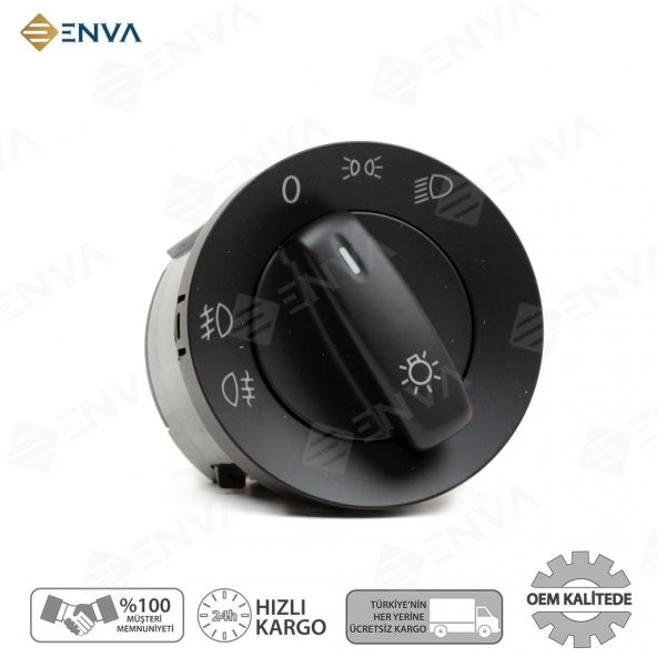 Enva VOLKSWAGEN JETTA FAR AÇMA ANAHTARI DÜĞMESİ 2006-2016 (SİSLİ) ürün görseli 1