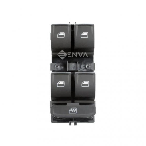 Enva Otomotiv SEAT LEON SOL ÖN DÖRTLÜ CAM AÇMA DÜĞMESİ 2014-2017 (KROMLU) ürün görseli 1
