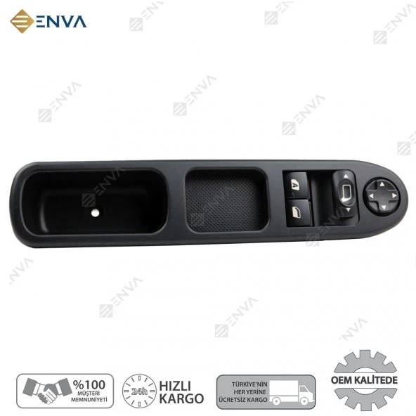 Enva PEUGEOT 207 SOL ÖN İKİLİ CAM AÇMA ANAHTARI DÜĞMESİ 2006-2012 ürün görseli 1