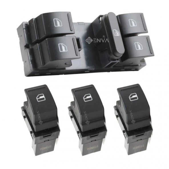 Enva VOLKSWAGEN PASSAT CAM AÇMA DÜĞMESİ ANAHTARI TAKIM 20062014 ürün görseli 1