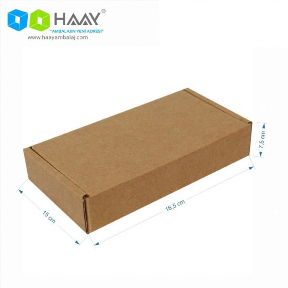 HAAY AMBALAJ 16,5x15x7,5cm Kilitli Kutu - Kraft ( 8 ADET) ürün görseli 1