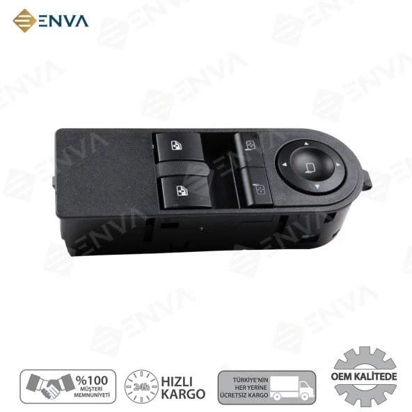 Enva OPEL ASTRA H KASA SOL ÖN İKİLİ CAM AÇMA DÜĞMESİ ANAHTARI2003-2010 ürün görseli 1