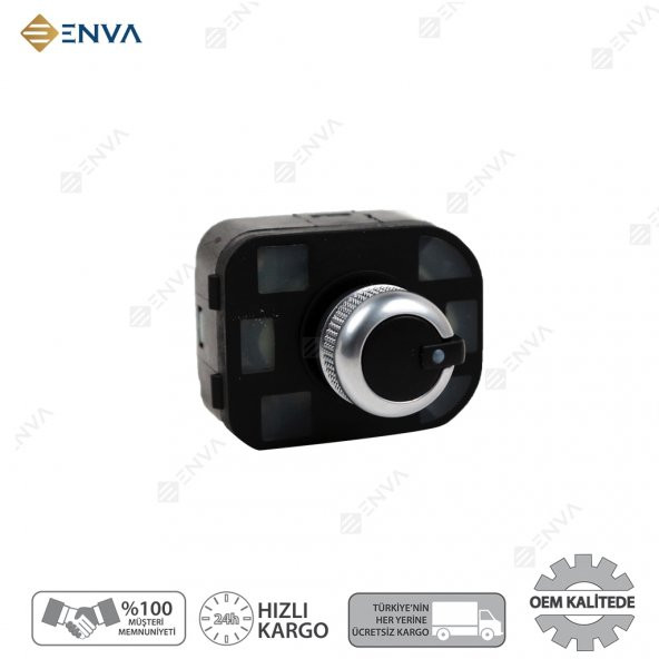 Enva AUDİ A6 KATLANIR DİKİZ AYNA AYAR DÜĞMESİ ANAHTARI KROM 2008-2011 ürün görseli 1