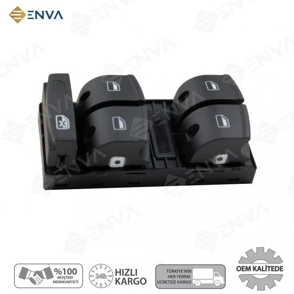 Enva AUDİ A3 / A6 / Q7 CAM AÇMA DÜĞMESİ ANAHTARI ürün görseli 1