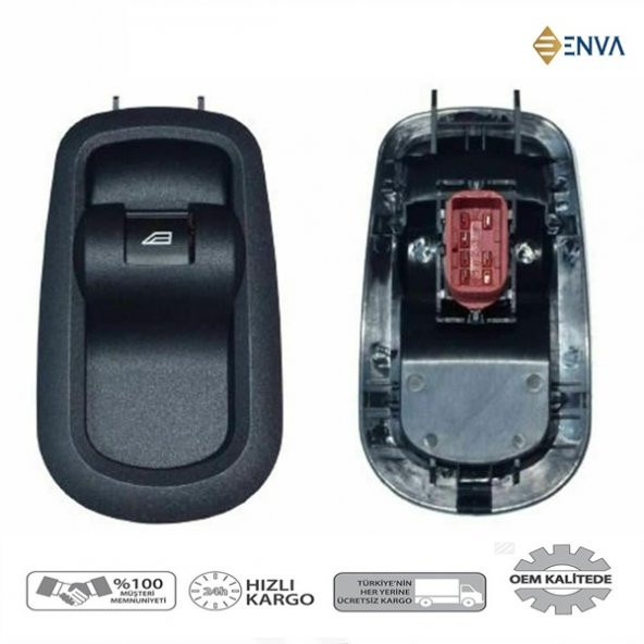 Enva FORD TRANSİT V363 SAĞ TEKLİ CAM AÇMA DÜĞMESİ ANAHTARI 2014-2017 (ÇERÇEVELİ) ürün görseli 1