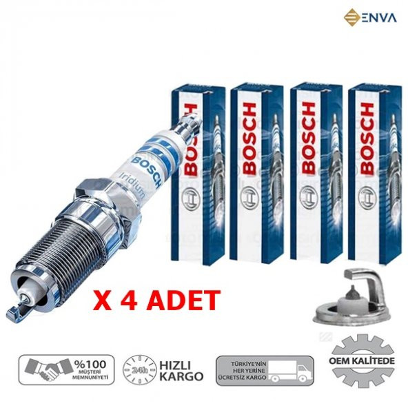 Enva HONDA ACCORD BENZİN - LPG 2.0 MOTOR BOSCH İRİDYUM BUJİ 1990-1998(4 ADET) ürün görseli 1