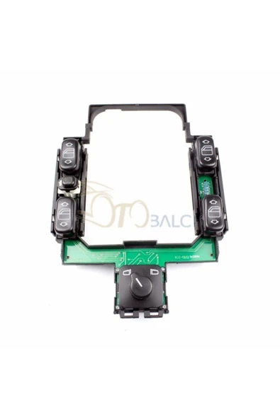 Enva Otomotiv MERCEDES BENZ W202 KASA CAM AÇMA DÜĞMESİ AYNA AYAR ANAHTARI TAKIM 1993-2000 ürün görseli 1