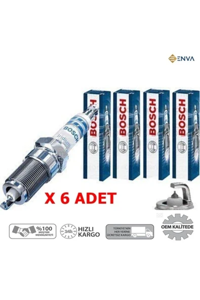 Enva Otomotiv BMW E36 KASA 3.20İ BENZİN BOSCH İRİDYUM BUJİ SETİ 1995-1999 (6 ADET) ürün görseli 1