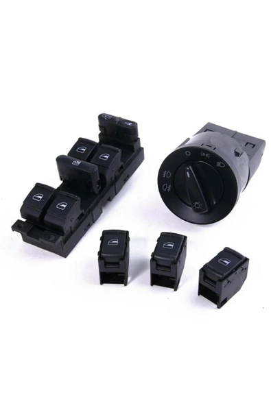 Enva Otomotiv VOLKSWAGEN PASSAT CAM AÇMA DÜĞMESİ + FAR ANAHTARI TAKIM1998-2005 ürün görseli 1